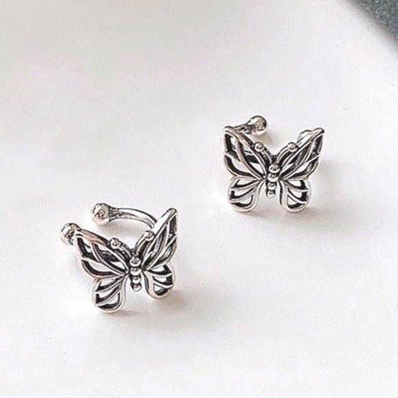 Jewelry - Butterfly Ear Cuffs Silver